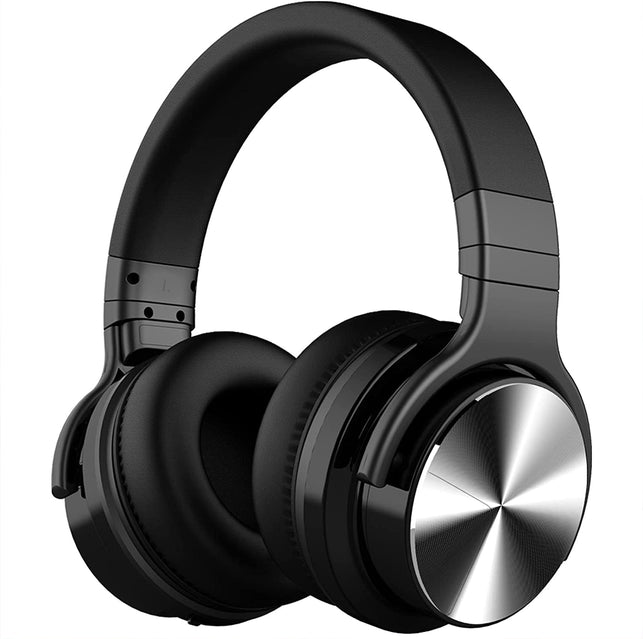 Silensys E7 PRO Active Noise Cancelling Headphones Bluetooth Headphones with Microphone Deep Bass Wireless Headphones over Ear, Comfortable Fit, 30H Playtime for Tv/Computer/Cellphone, Black
