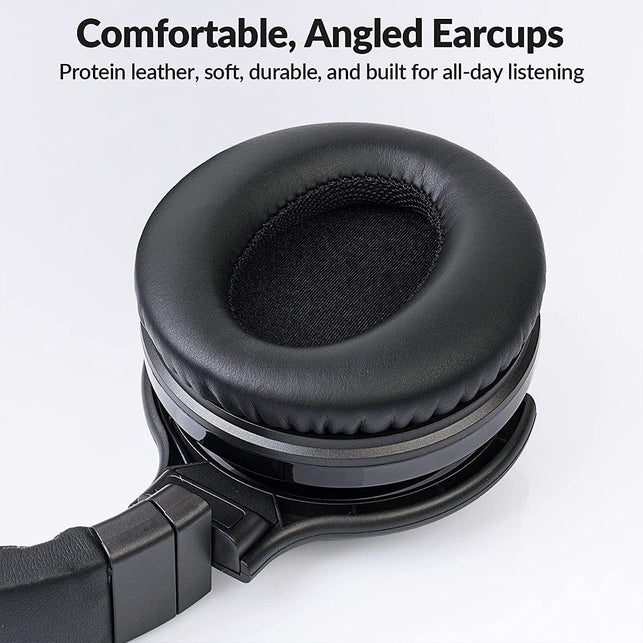 Silensys E7 PRO Active Noise Cancelling Headphones Bluetooth Headphones with Microphone Deep Bass Wireless Headphones over Ear, Comfortable Fit, 30H Playtime for Tv/Computer/Cellphone, Black