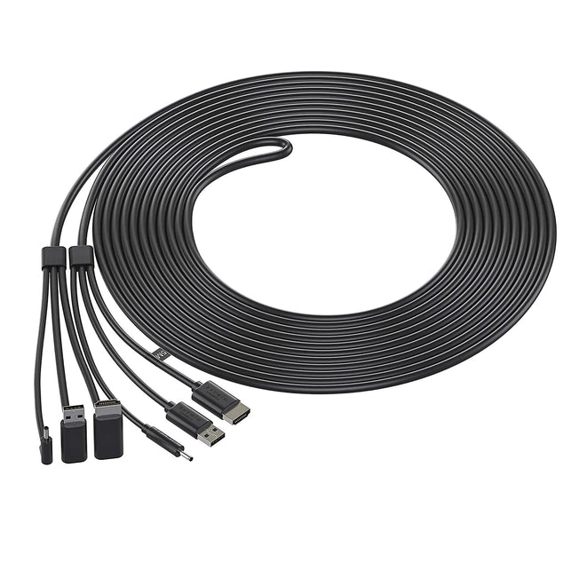 Skywin 3-In-1 round HTC Vive Compatible Cable - Replacement for HTC Vive 3 in 1 HDMI+USB+DC 5 Meter Cable for Linkbox and Headset Connection (16 Foot)