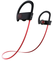 Small Target Bluetooth Headphones, Best Wireless Sport Earphones w/Mic IPX7 Waterproof Stable Fit in Ear Earbuds Noise Isolating Stereo Headset 9-Hour