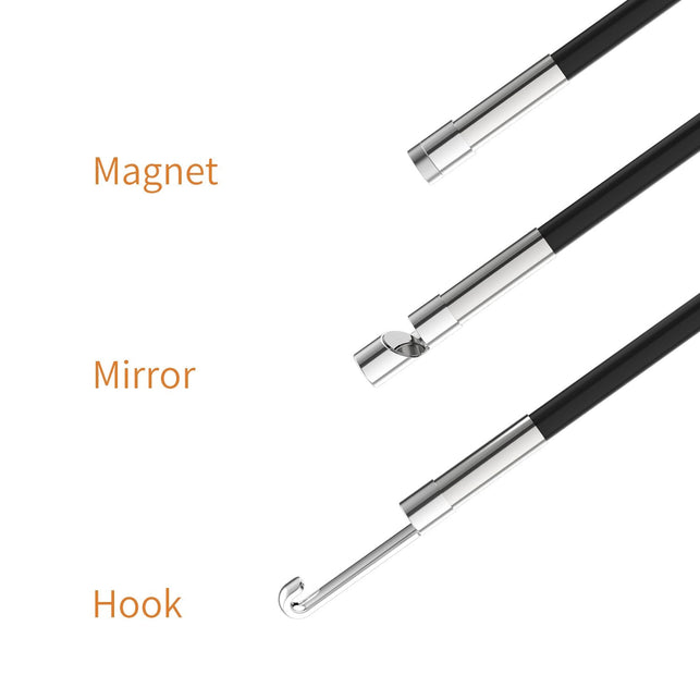 Teslong Classic Borescope 5m Semi Rigid Gooseneck Industrial Endoscope 3.5inch LCD Screen Inspection Camera with Tool Box, 6 LED Lights, 4X Zoom and D