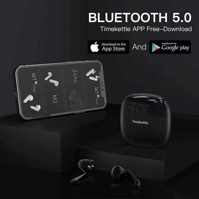 Timekettle WT2 Edge/W3 Translator Device Black-Bidirection Simultaneous Translation, Language Translator Device with 40 Languages & 93 Accent Online, Translator Earbuds with APP, Fit for Ios & Android