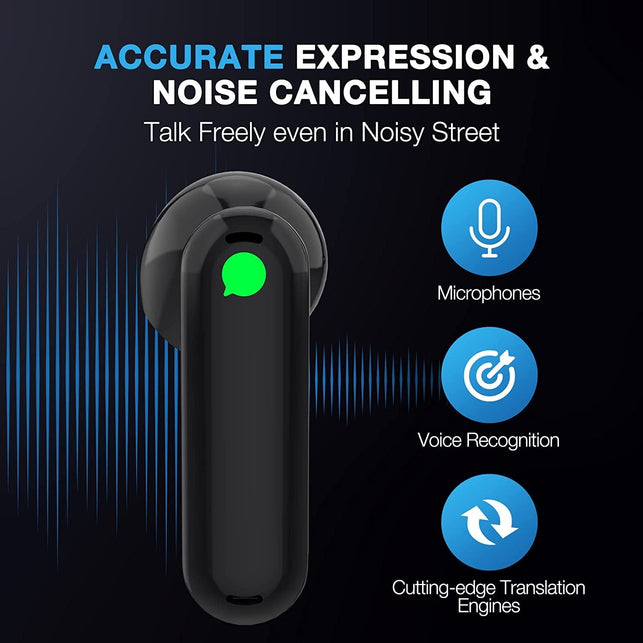Timekettle WT2 Edge/W3 Translator Device Black-Bidirection Simultaneous Translation, Language Translator Device with 40 Languages & 93 Accent Online, Translator Earbuds with APP, Fit for Ios & Android