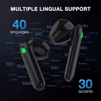 Timekettle WT2 Edge/W3 Translator Device Black-Bidirection Simultaneous Translation, Language Translator Device with 40 Languages & 93 Accent Online, Translator Earbuds with APP, Fit for Ios & Android
