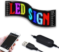 Timelux LED Matrix Panel Bluetooth APP Control USB 5V Flexible LED Screen Scrolling Text Pattern Animation LED Sign Display for Car Windows, Shop, Bar and Entrance Sign.