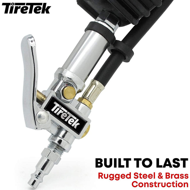 Tire Pressure Gauge with Inflator (170 PSI) - Air Pressure Gauge for Tires - Air Compressor Tire Inflator Attachment – Nozzle Tire Gauge Air Chuck