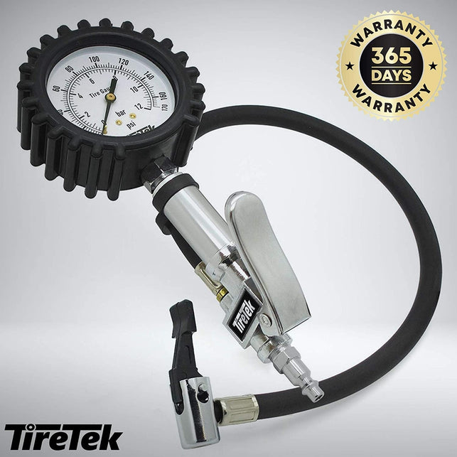 Tire Pressure Gauge with Inflator (170 PSI) - Air Pressure Gauge for Tires - Air Compressor Tire Inflator Attachment – Nozzle Tire Gauge Air Chuck