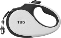 TUG Patented 360° Tangle-Free, Heavy Duty Retractable Dog Leash for Up to 110 Lb Dogs; 16 Ft Strong Nylon Tape/Ribbon; One-Handed Brake, Pause, Lock