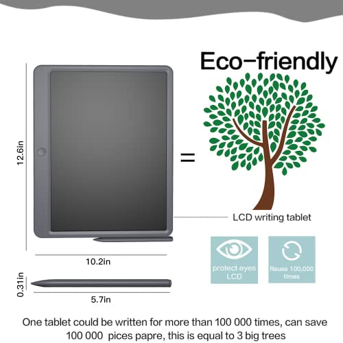 TUGAU LCD Writing Tablet 15 Inch, Erasable Electronic Writing Pad, Large Doodle Board, Portable Drawing Tablet Gift for Kids & Adults, Digital Paper Handwriting Pad for Business Office Homeschool