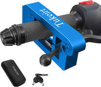 Tukeirt Motorcycle Lock - Adjustable anti Theft for Motorcycles Mopeds Motorbikes Scooters Atvs Dirt Bike Street Bike Braking the Front Wheel Use on Grip Brake Handlebar(Blue)