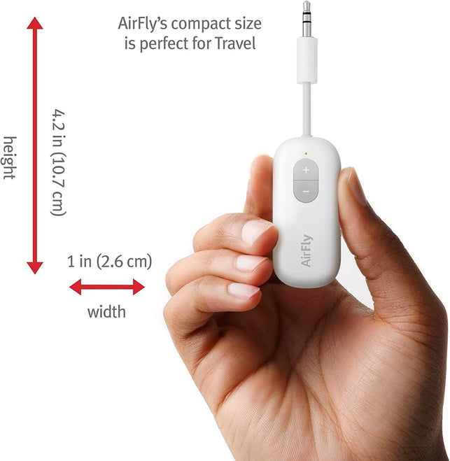 Twelve South Airfly SE, Bluetooth Wireless Audio Transmitter for Airpods/Wireless or Noise-Cancelling Headphones Use with Any 3.5 Mm Audio Jack on Airplanes, Gym Equipment or Ipad/Tablets