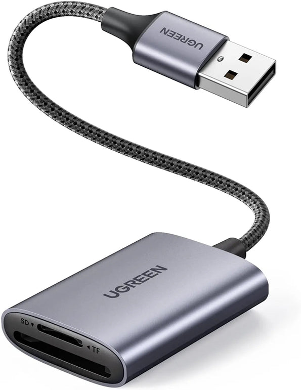UGREEN USB SD Card Reader USB 3.0 to Micro SD Card Adapter Aluminum Multi 2-In-1 Portable External Memory Card Readers for Camera SD Microsd TF SDHC SDXC UHS-I Mac OS Windows Linux Computer PC Laptop