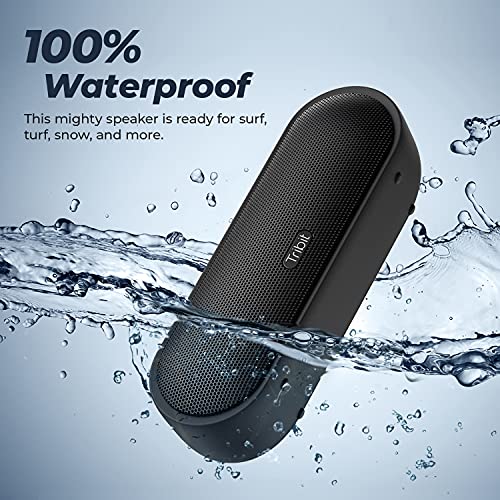 Upgraded Tribit MaxSound Plus Portable Bluetooth Speaker with 24W Powerful Louder Sound, Exceptional XBass, Audiobook EQ, 20H Playtime, IPX7 Waterproof, USB-C, TWS Pairing for Party, Travel, Outdoor