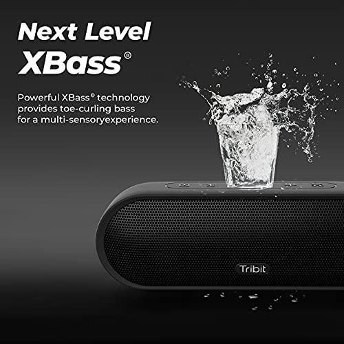 Upgraded Tribit MaxSound Plus Portable Bluetooth Speaker with 24W Powerful Louder Sound, Exceptional XBass, Audiobook EQ, 20H Playtime, IPX7 Waterproof, USB-C, TWS Pairing for Party, Travel, Outdoor