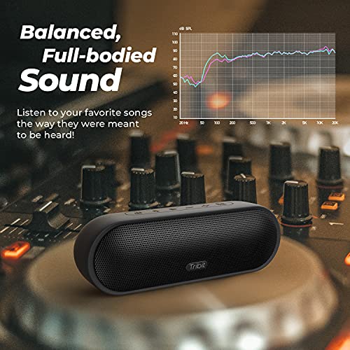 Upgraded Tribit MaxSound Plus Portable Bluetooth Speaker with 24W Powerful Louder Sound, Exceptional XBass, Audiobook EQ, 20H Playtime, IPX7 Waterproof, USB-C, TWS Pairing for Party, Travel, Outdoor