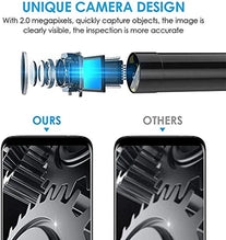 USB Snake Inspection Camera, 2.0 MP IP67 Waterproof USB C Borescope, Type-C Scope Camera with 8 Adjustable LED Lights for Android, PC2