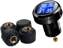 Vesafe Tire Pressure Monitoring System TPMS, Wireless Real-time Cigarette Lighter Plug TPMS CL-201, Tire Pressure and Temperature Gauge with 4 DIY Ext