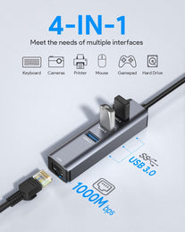 Vilcome USB C to Ethernet Adapter, Vilcome RJ45 to USB C Thunderbolt 3/Type-C Gigabit Ethernet LAN Network Adapter, Compatible for Macbook Pro 2021/2020/2019/2018/2017, Macbook Air, Dell XPS and More