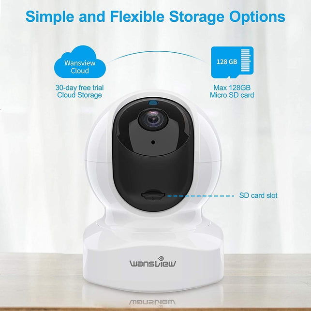 Wansview Home Security Camera, Baby Camera,1080P HD wansview Wireless WiFi Camera for Pet/Nanny, Motion Alerts, 2 Way Audio, Night Vision, Compatible