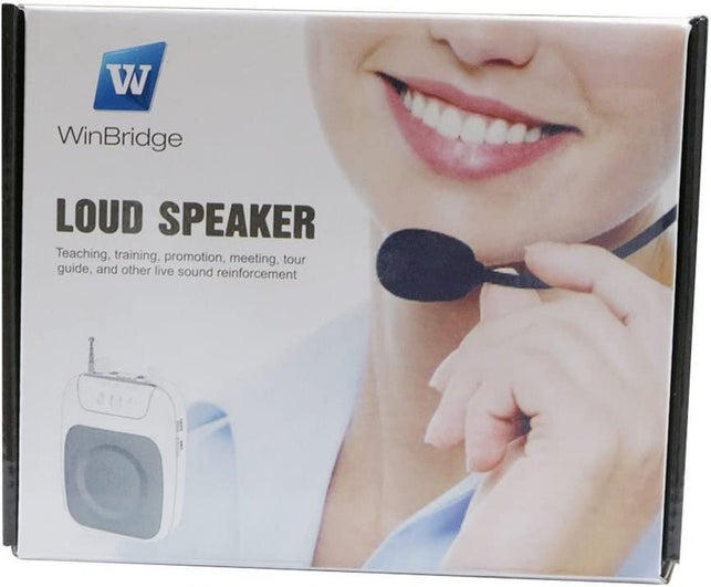 Winbridge WB001 Portable Voice Amplifier with Headset Microphone Personal Speaker Mic Rechargeable Ultralight for Teachers, Elderly, Tour Guides, Coaches, Presentations, Teacher