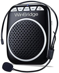 Winbridge WB001 Portable Voice Amplifier with Headset Microphone Personal Speaker Mic Rechargeable Ultralight for Teachers, Elderly, Tour Guides, Coaches, Presentations, Teacher