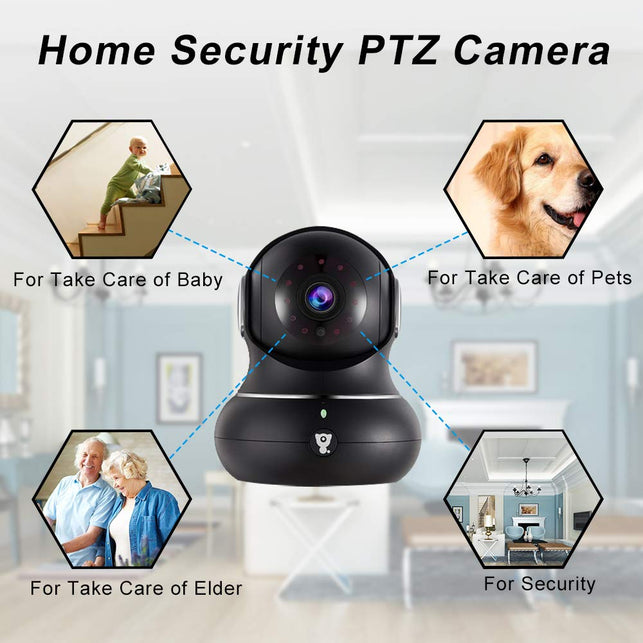 Wireless Indoor Home Security Camera - 1080P Littlelf IP Pet Camera WiFi Surveillance Baby Monitor with 2-Way Audio, 3D Panorama, Cloud Service, Remot