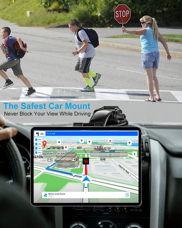 Woleyi Car Dashboard Tablet Mount, Car Dash Tablet & Phone Holder with Strong Sticky Gel Suction Cup for Ipad Pro 9.7, 11, 12.9 / Air/Mini, Iphone, Galaxy Tabs, More 4-13" Smart Phones and Tablets