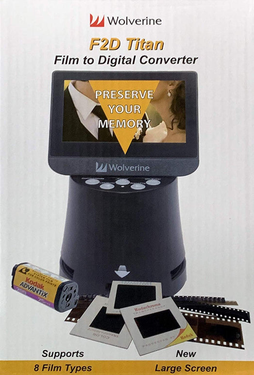 Wolverine Titan 8-in-1 High Resolution Film to Digital Converter with 4.3" Screen and HDMI Output (Blue)