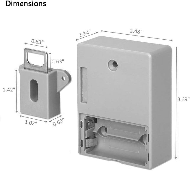 WOOCH RFID Locks for Cabinets Hidden DIY Lock - Electronic Cabinet Lock with USB Cable, RFID Card/Tag/Wristband Entry