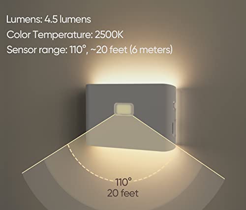 WYZE Rechargeable Night Lights with Dusk to Dawn & Motion Sensors, Warm & Soft White Step Lights for Bathroom ,Hallway, Bedroom, Kids Room, Kitchen, Stairway, 3 Pack