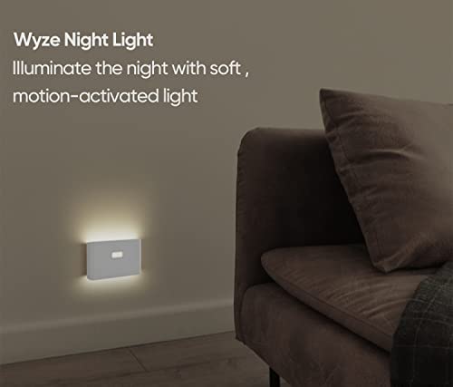 WYZE Rechargeable Night Lights with Dusk to Dawn & Motion Sensors, Warm & Soft White Step Lights for Bathroom ,Hallway, Bedroom, Kids Room, Kitchen, Stairway, 3 Pack