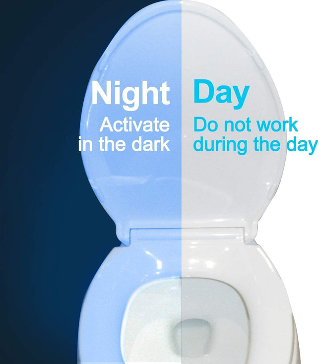 ZEZHOU Original Toilet Night Light 2 Pack, Motion Sensor Activated LED Lamp, Fun 8 Colors Changing Bathroom Nightlight Add on Toilet Bowl Seat, Perfect Decorating Gadget for Dad Adults Kids Toddler