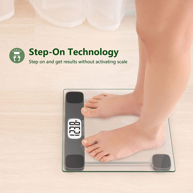 ZOETOUCH Scale for Body Weight Digital Bathroom Scale Weighing Scale Bath Scale, LCD Display Batteries and Tape Measure Included, 400Lbs