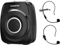 ZOWEETEK Voice Amplifier with Wireless Microphone Headset,Voice Amplifier for Teachers,Wireless Voice Amplifier Portable Suitable for Classroom,Meeting,Yoga,Fitness,Training,Speech,Tour Guide,Wedding