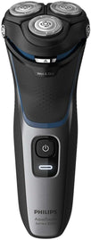 Philips Shaver Series 3000 Wet and Dry Cordless Electric Shaver with Comfortcut Blade System, 5-Direction Pivot and Flex Heads and Pop-Up Trimmer, Shiny Black, S3122/51