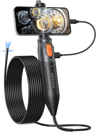 Triple Lens Endoscope Camera with Light, DEPSTECH 1080P Handheld Borescope Inspection Camera with Split Screen, Waterproof Snake Camera, 10FT Flexible Automotive Plumbing Tools for Iphone & Android
