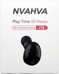 NVAHVA Single Bluetooth Earpiece10 Hrs Playtime,Wireless Headphone, Mini Bluetooth Headset Hands-Free Car Earphone,Cell Phonev5.0 Bluetooth Earbud for Smart Phones PC TV Audiobook (Black)