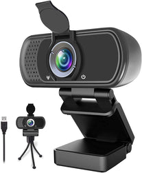 1080P Webcam,Live Streaming Web Camera with Stereo Microphone, Desktop or Laptop USB Webcam with 110 Degree View Angle, HD N5 Webcam for Video Calling, Recording, Conferencing, Streaming, Gaming - The Gadget Collective