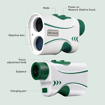 REVASRI Laser Range Finder for Golf and Disc Golf | Elevation and Slope Calculation | Flag Lock and Vibration | 1000 Yards/3000 Feet Rechargeable Rangefinder