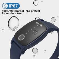 Emeterm Explore Navy Blue Anti-Nausea Wristband IP67 Waterproof Morning Motion Travel Sickness Vomit Relief Rechargeable Classic Strap Design No Gel Drug Free without Side Effects