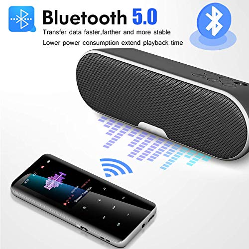 32GB Mp3 Player with Bluetooth 5.0 - Portable Digital Lossless Music Player for Walking Running,Super Light Metal Shell Touch Buttons with TF Card Exp - The Gadget Collective
