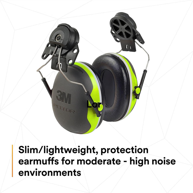 3M PELTOR Ear Muffs, Noise Protection, Cap Style Hard Hat Attachment, NRR 25 dB, Construction, Manufacturing, Maintenance, Automotive, Woodworking, Heavy Engineering, Mining, X4P3E - The Gadget Collective