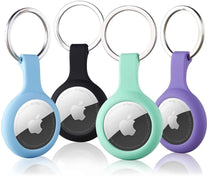 4 Pack Silicone Case for Airtags with Keychain, Protective Cover for Apple Air Tag Key Finder Tracker, Pet Dog Itag Collar Necklace, Airtag Accessories Holder - The Gadget Collective