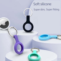 4 Pack Silicone Case for Airtags with Keychain, Protective Cover for Apple Air Tag Key Finder Tracker, Pet Dog Itag Collar Necklace, Airtag Accessories Holder - The Gadget Collective