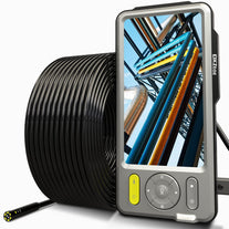 50FT Dual-Lens Endoscope Borescope 5'' Larger IPS Screen, Dxztoz Sewer Camera for Drain Pipe Plumbing Plumbers Inspection Scope Camera Snake Waterproof with Light[Upgraded] - The Gadget Collective
