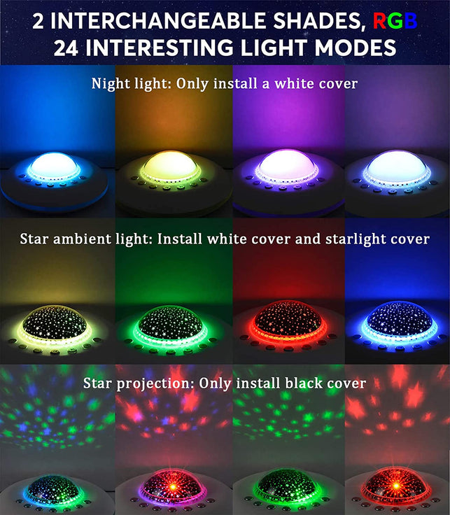 White Noise Machine for Sleeping Baby Kids – Adult Sound Machine with Night Light, Starry Ambient Light, 28 Soothing Sounds, Portable Sleep Noise Maker for Home Travel Bedroom Nursery Decor