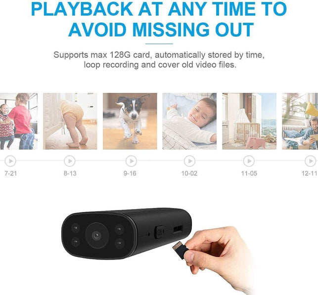 Hidden Security Cameras HUOMU Mini Spy Cam 1080P HD Wireless Wifi Remote View Tiny Home Surveillance Cameras Indoor Outdoor Video Recorder Smart Motion Detection