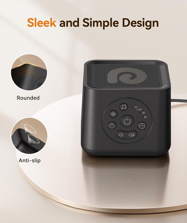 Dreamegg White Noise Machine - Sound Machine for Baby Adult Sleeping, 21 Soothing Sounds Including Baby Shushing, Lullabies, Rain Ocean, Portable Noise Machine for Home Travel Office, Volume Control