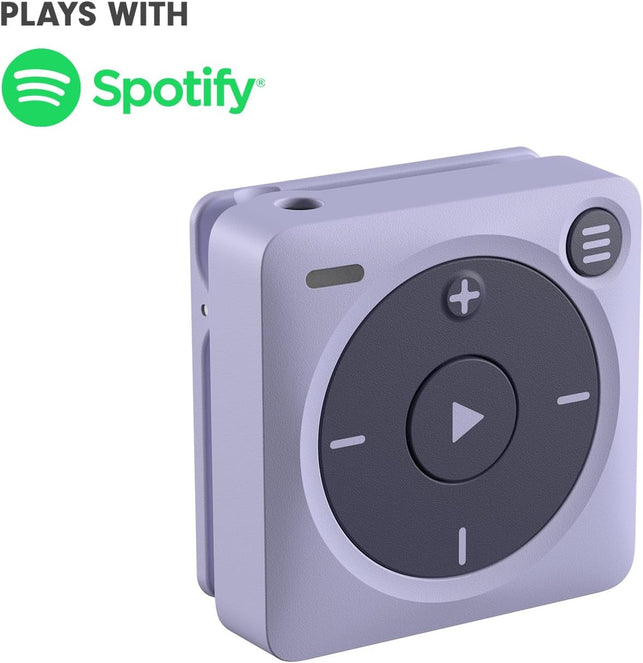 Mighty 3 Spotify Music Player - Compatible with Bluetooth & Wired Headphones - 1,000+ Song Storage - Screen Free Music Player - No Phone Needed - (Lavender)