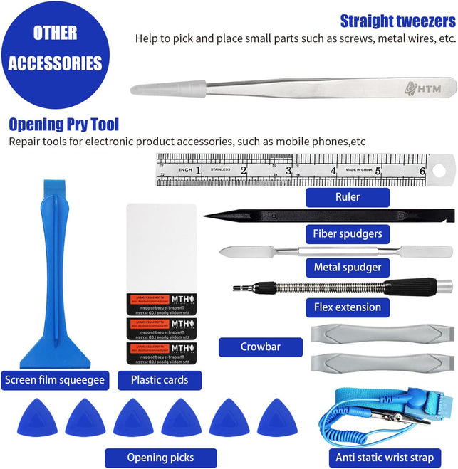 Hengtianmei 128 in 1 Precision Screwdriver Set Professional Magnetic Repair Tool Kit for Computer, Laptop, Xbox, Macbook, Game Console (H1128)